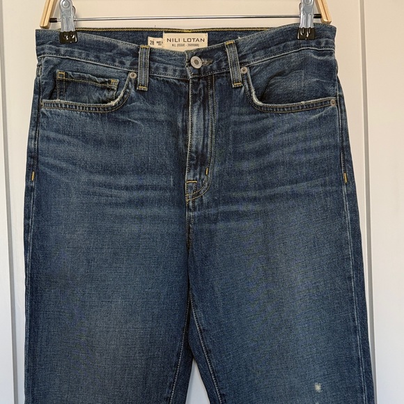 Nili Lotan Blue Straight Leg Jeans - Picture 3 of 8